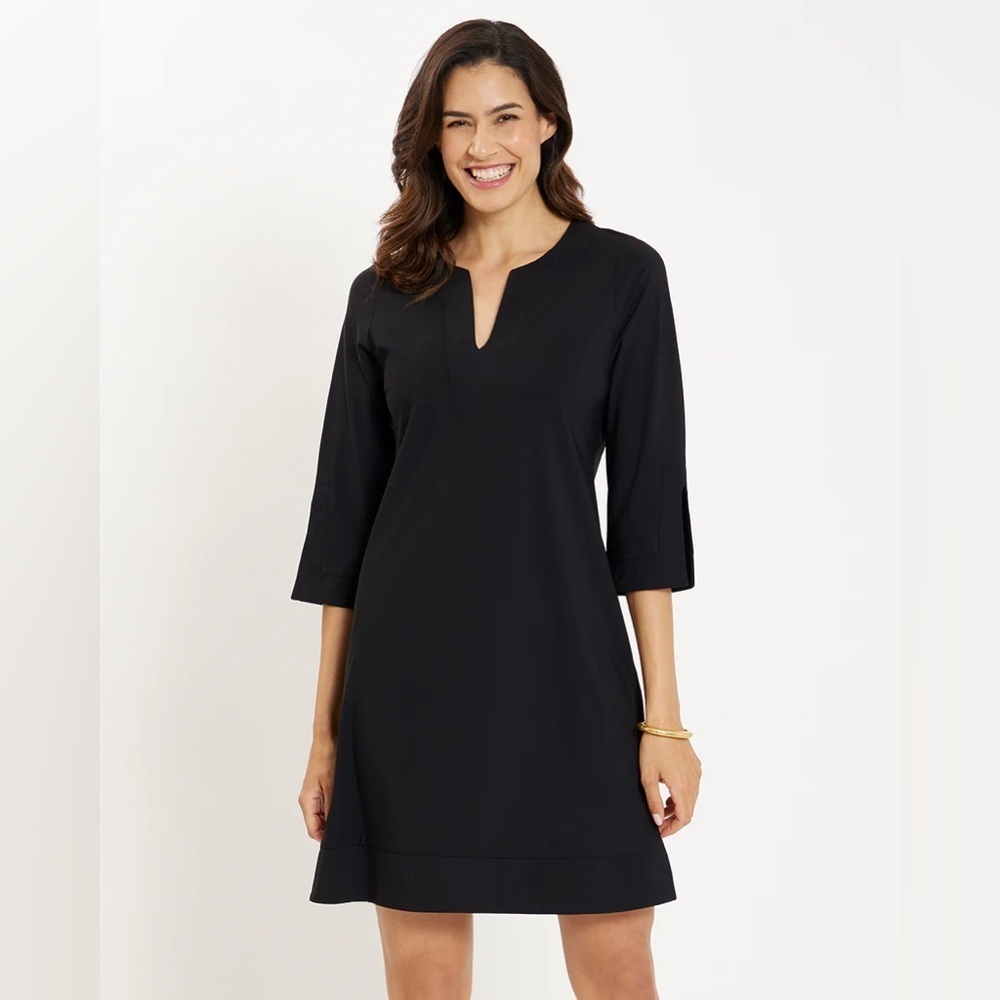 Jude Connally Black Megan Dress in Lightweight Jude Cloth, size XS